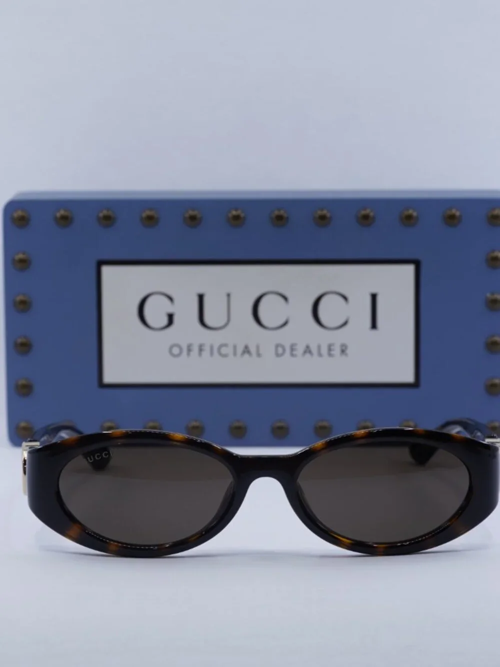 Gucci GG1662SA 002 Oval Sunglasses - Havana\Brown